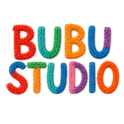 BUBU Studio, tufted wordmark logo